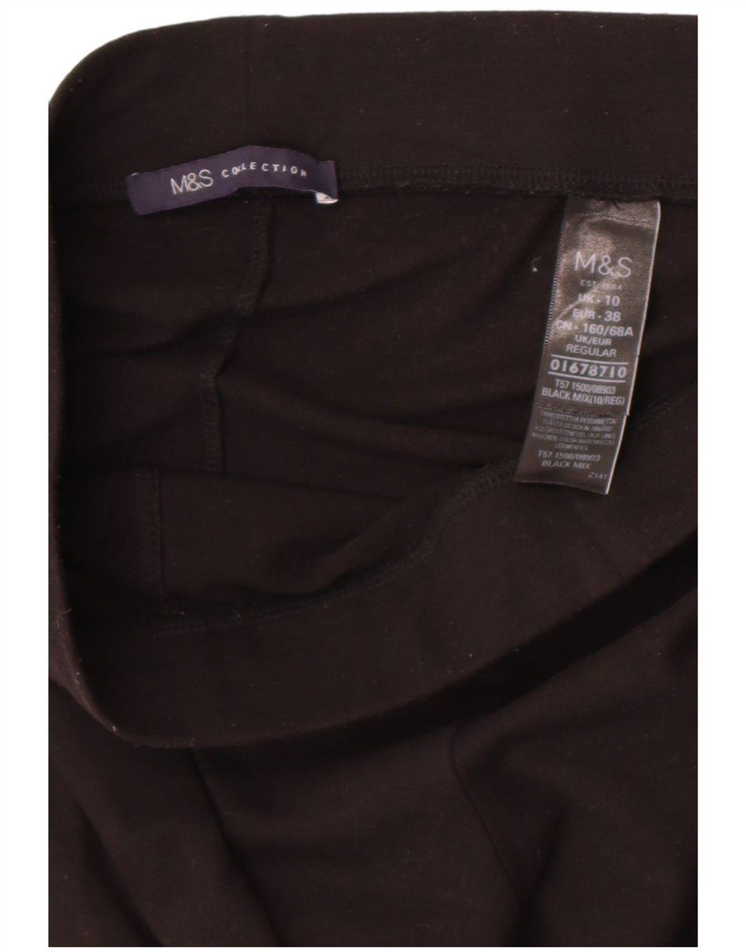 Leggings da donna Marks & Spencer UK 10 Small Poliestere nero