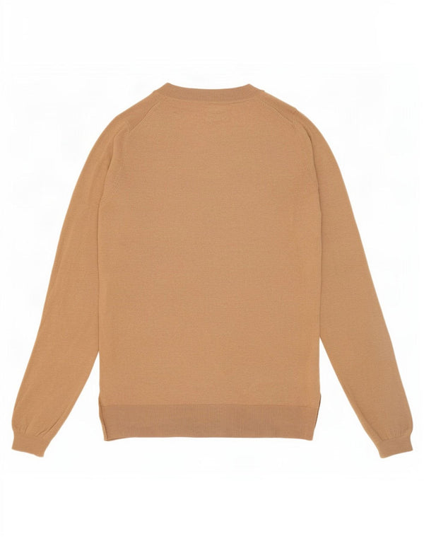 Maglione da donna con scollo a V Massimo Dutti UK 12 Lana beige medio