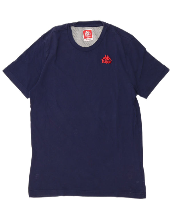 T-shirt grafica da uomo Kappa Top in cotone color block medio blu navy