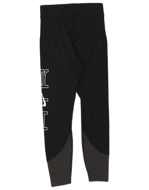Leggings grafici da donna Nike UK 8 piccoli sportivi in cotone nero