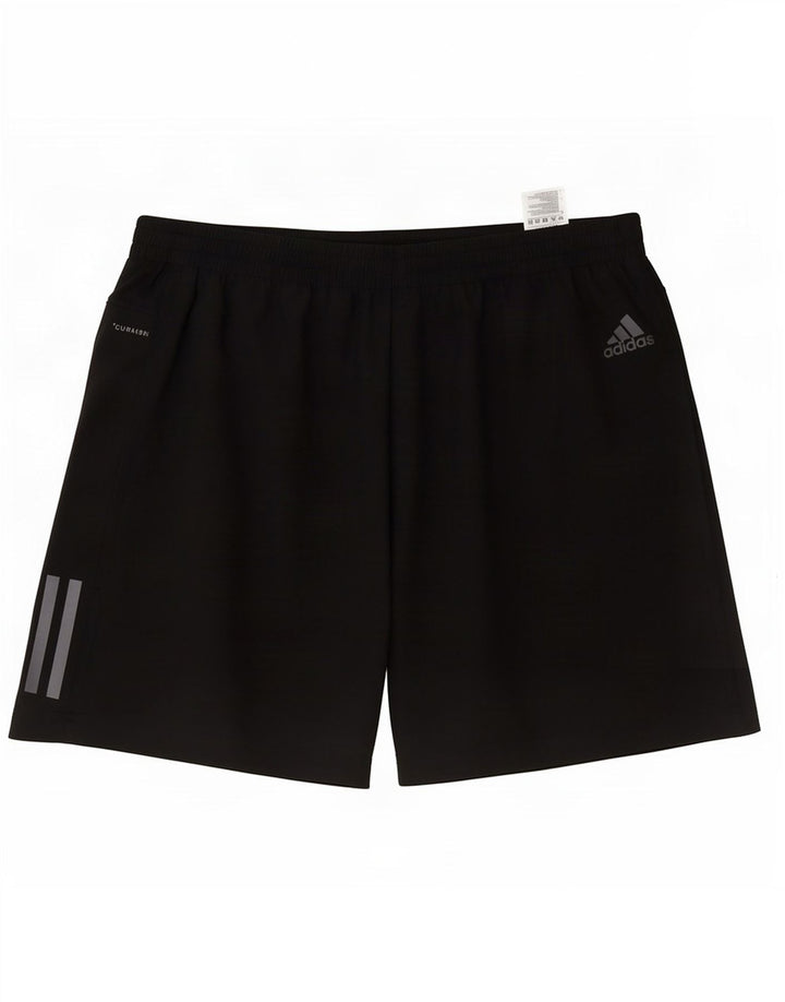 Pantaloncini sportivi Adidas Climacool da uomo grandi in poliestere nero