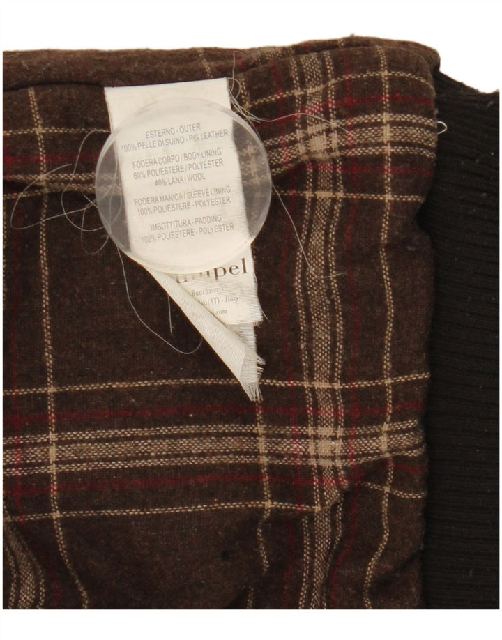 Giubbotto in Pelle Uomo con Cappuccio Conbipel IT 50 Pelle Marrone Medio