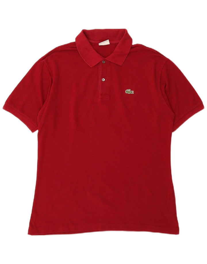 LACOSTE Mens Polo Shirt Size 6 XL Red Cotton