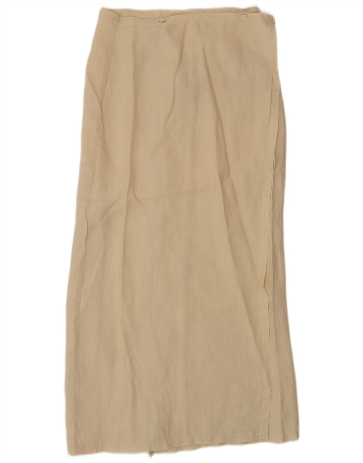 Gonna maxi avvolgente da donna Chicca Testi piccola W26 lino beige