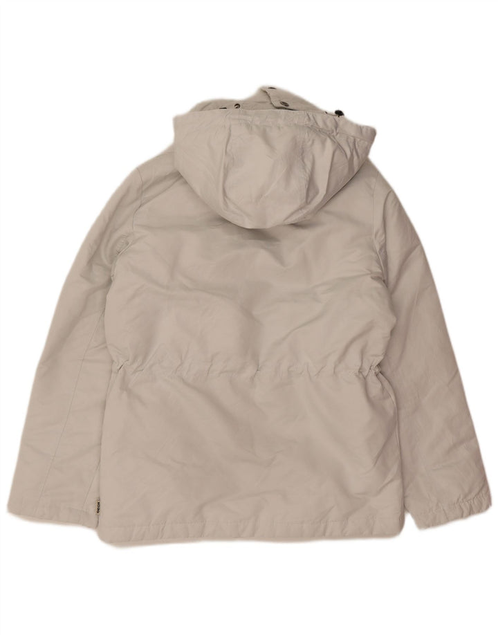 Giacca imbottita oversize con cappuccio da donna Geox UK 6 XS poliestere bianco