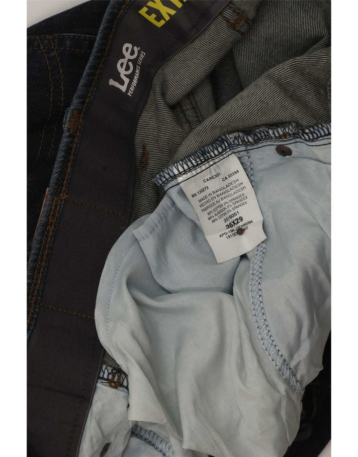 Jeans dritti da uomo Lee Extreme Motion W36 L29 cotone blu navy