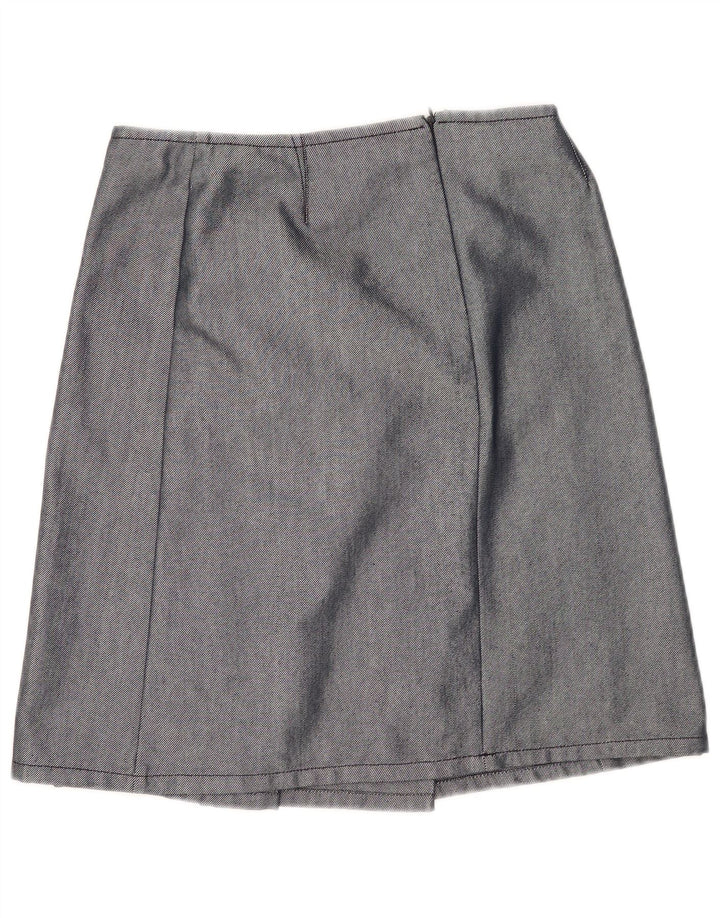 Gonna a pieghe da donna Max & Co. UK 12 media W30 cotone blu navy