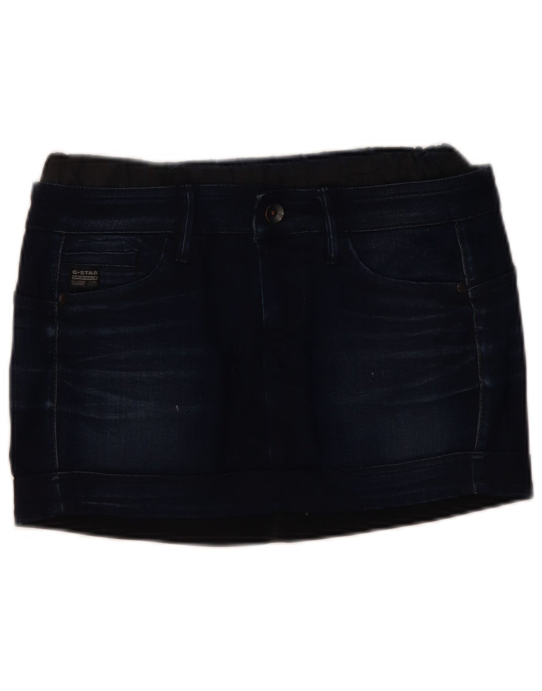 Mini gonna di jeans da donna G-Star W28 blu navy medio