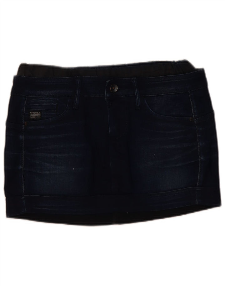 Mini gonna di jeans da donna G-Star W28 blu navy medio