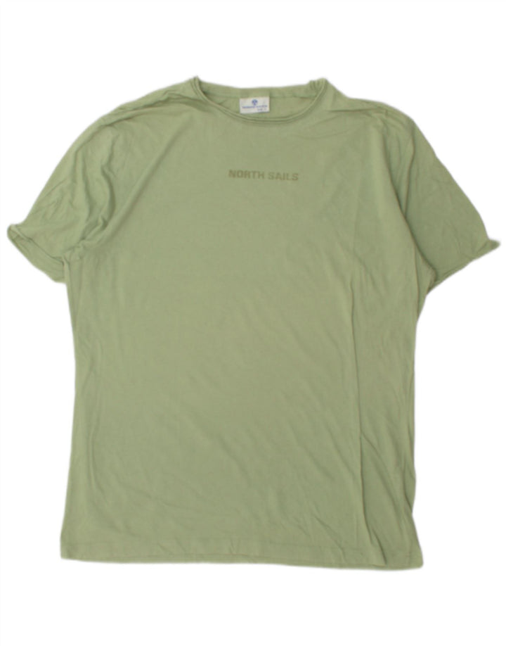 NORTH SAILS T-shirt grafica da uomo grande in cotone verde