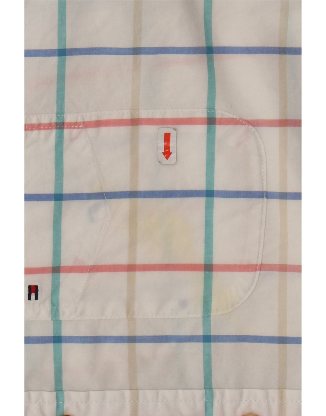 TOMMY HILFIGER Camicia da uomo dalla vestibilità classica in cotone a quadri bianco medio