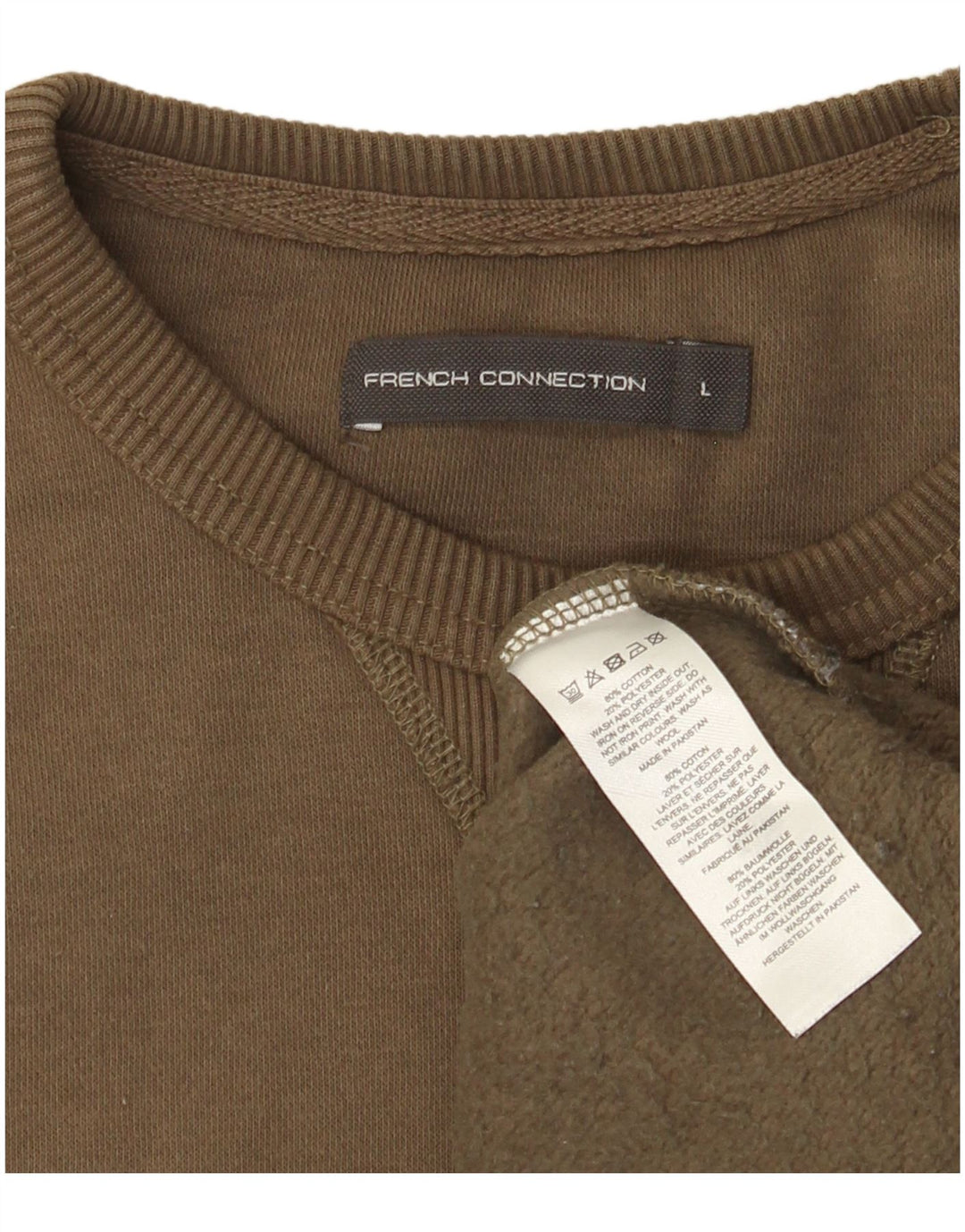 Felpa da uomo French Connection Maglione grande cotone kaki