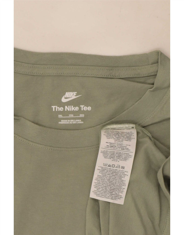 T-shirt da uomo Nike Top 2XL in cotone verde