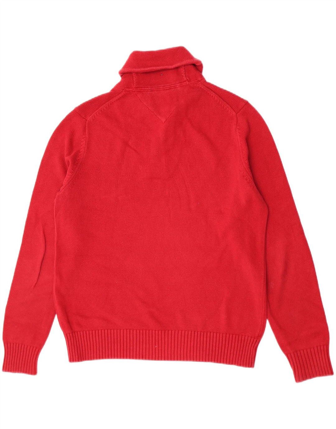 Maglione maglione da uomo con collo a scialle Tommy Hilfiger piccolo cotone rosso