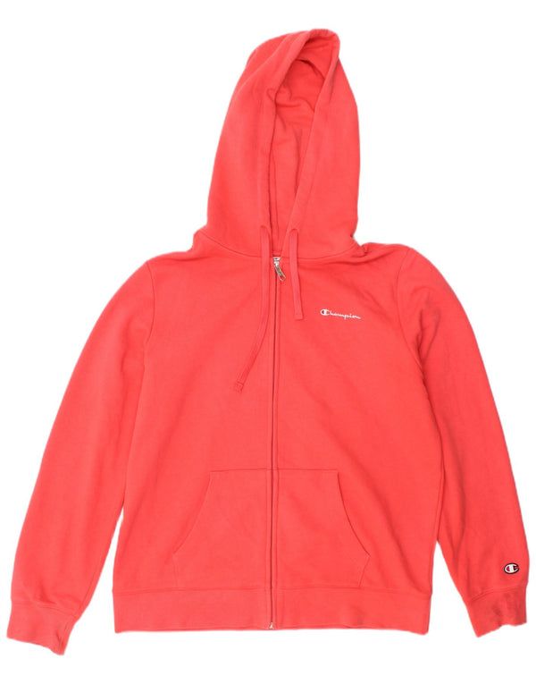 Maglione con cappuccio e zip da donna Champion UK 16 grande cotone rosso