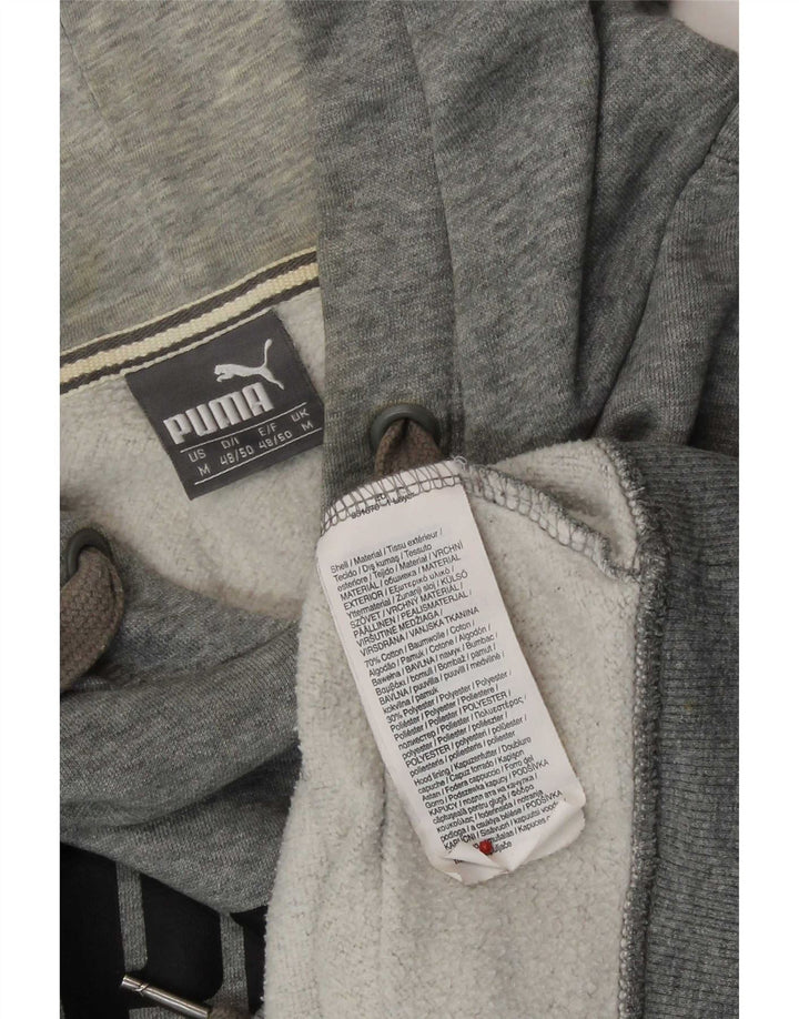 Felpa con cappuccio grafica da uomo Puma in cotone grigio medio