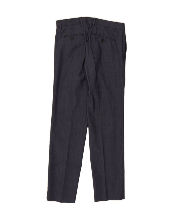 BANANA REPUBLIC Mens Slim Fit Suit Trousers W31 L32 Navy Blue Wool