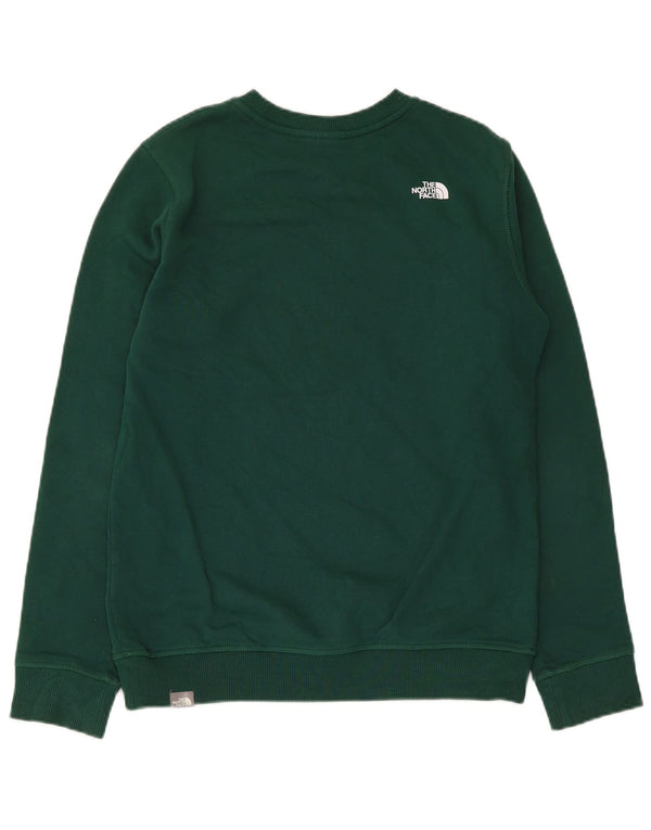 Felpa grafica da ragazzo The North Face 14-15 anni XL in cotone verde