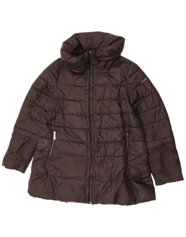 Geox Respira Giacca imbottita oversize da donna UK 10 Small Poliestere nero