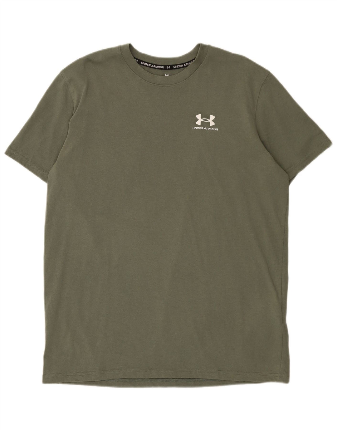 T-shirt da uomo Under Armour Top Large in cotone kaki