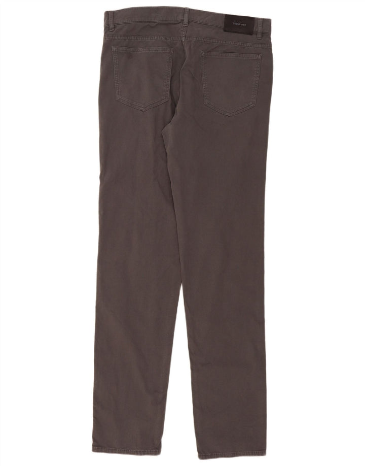Pantaloni Casual Slim Uomo Trussardi W36 L36 Grigi