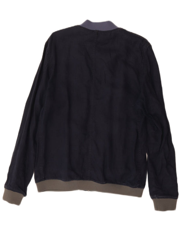 Giubbotto bomber da uomo Zara UK 40 grande blu navy