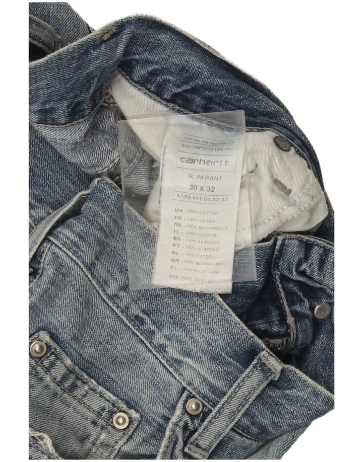 Jeans slim da uomo CARHARTT W30 L32 cotone blu