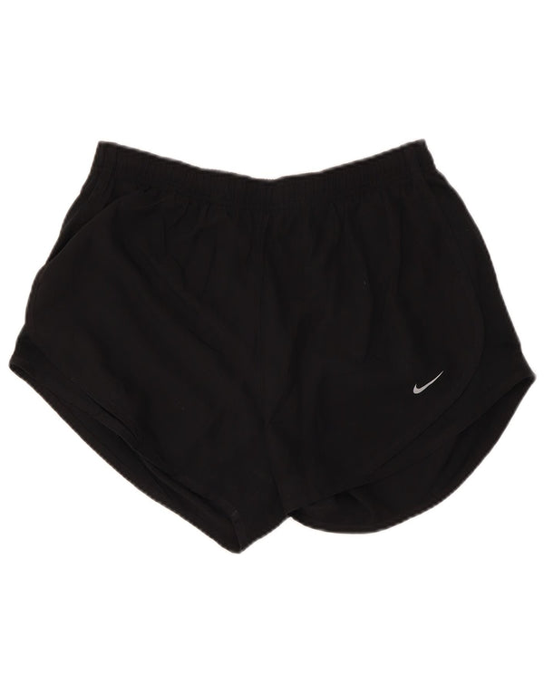 Pantaloncini sportivi NIKE Dri Fit da donna UK 14 medio nero poliestere