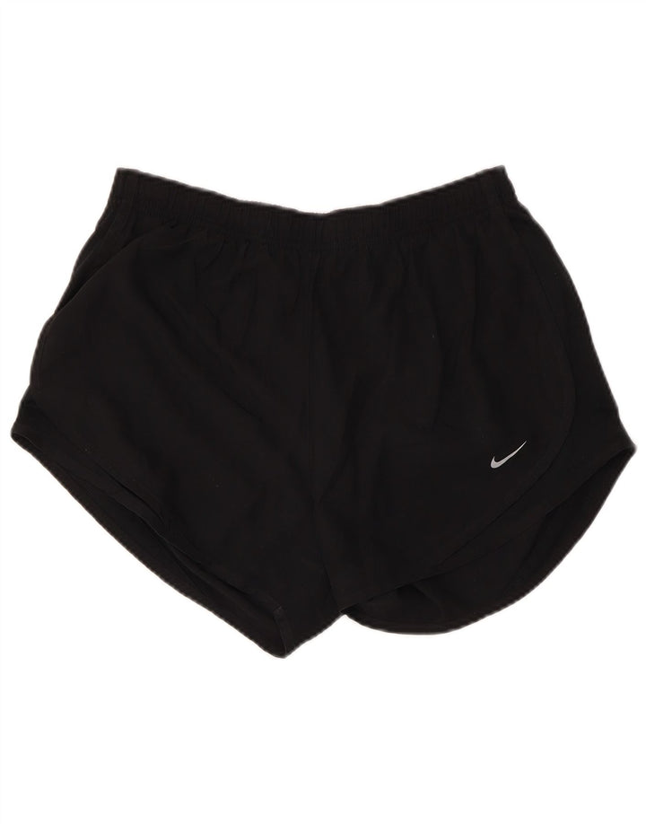 Pantaloncini sportivi NIKE Dri Fit da donna UK 14 medio nero poliestere
