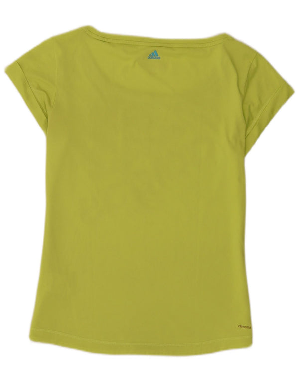 T-shirt grafica Adidas da donna con vestibilità regolare, UK 8/10, piccola, in poliestere verde