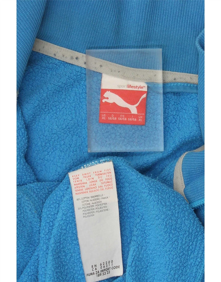 Giacca da ginnastica grafica da uomo Puma XL in cotone blu
