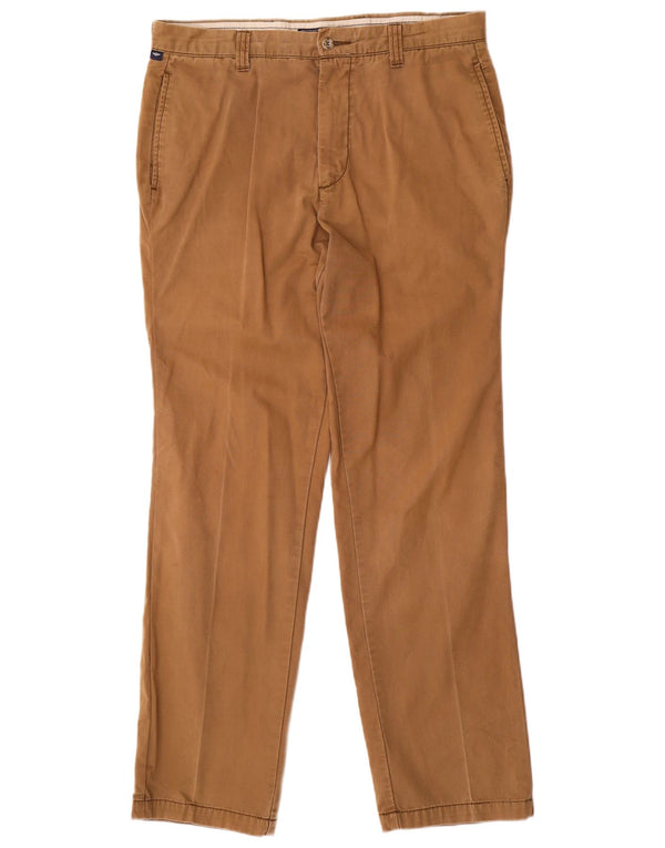 DOCKERS Pantaloni chino dritti da uomo vestibilità classica W34 L32 cotone beige