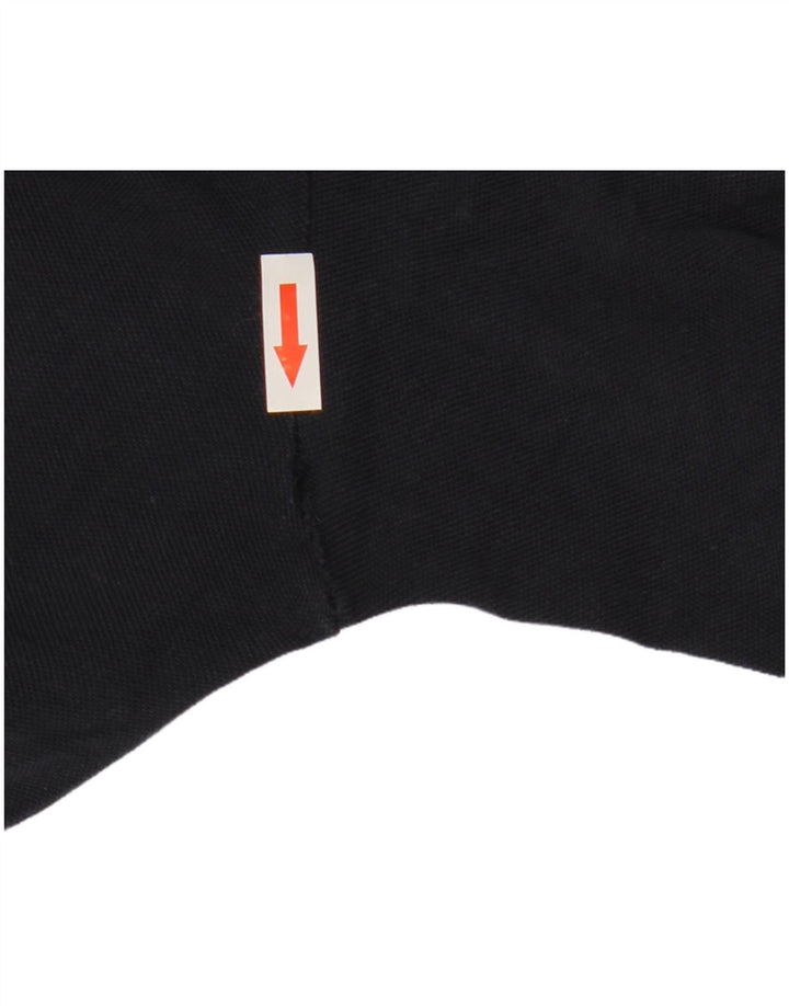 Polo Kappa da uomo a maniche lunghe in cotone blu navy medio