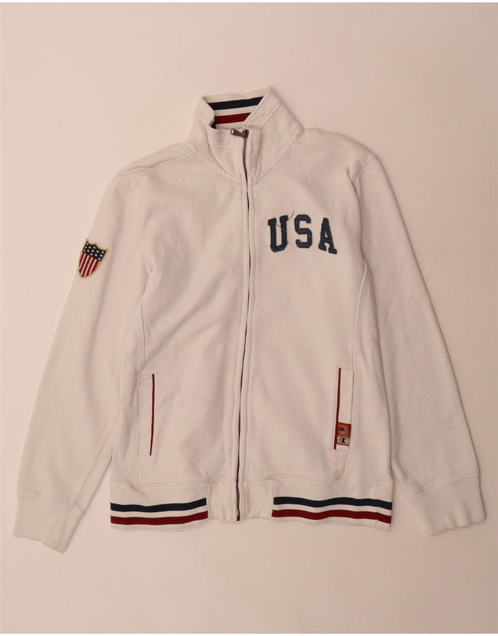 Giacca da tuta grafica da uomo Champion XL in cotone a righe bianche