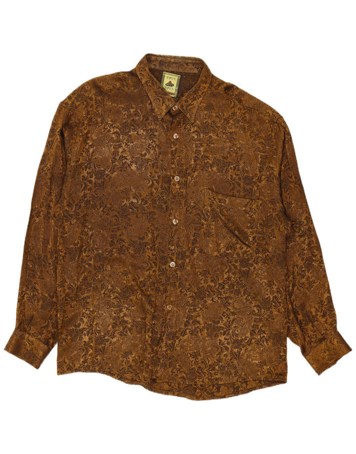 Camicia Tipo' S Uomo XL Marrone Paisley Viscosa