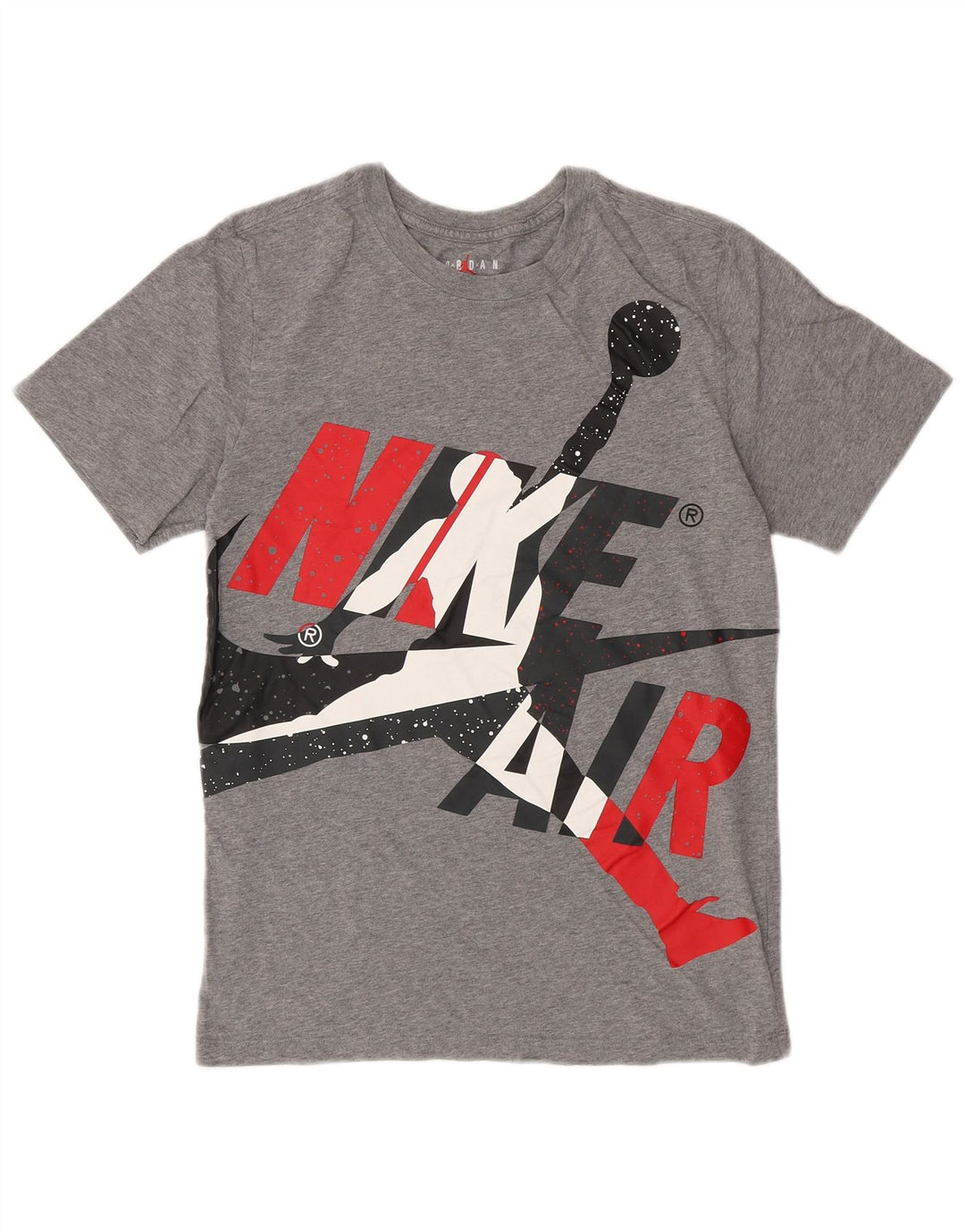 T-shirt grafica da uomo Jordan Top piccola in cotone grigio