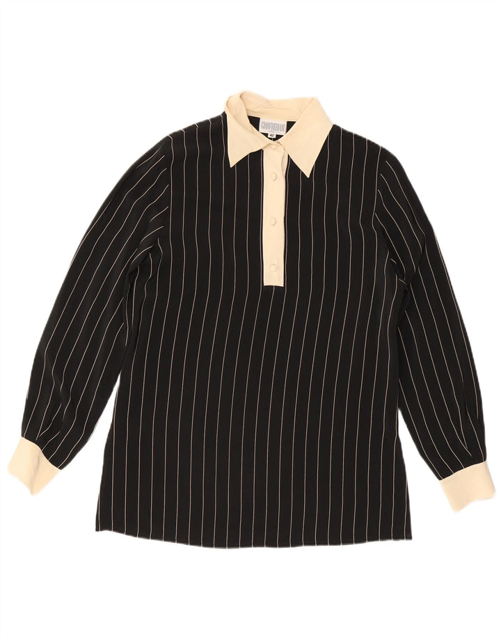 Camicia Pullover Donna Gianfrediani IT 42 Seta Gessata Media Nera