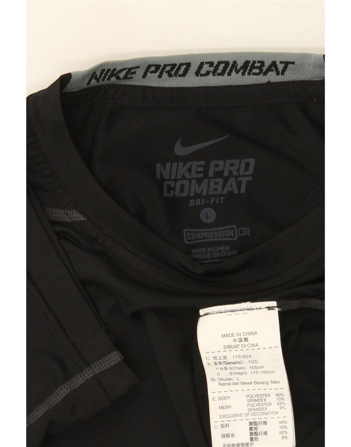 T-shirt grafica Nike Dri Fit da donna, taglia UK 16, grande, poliestere nero
