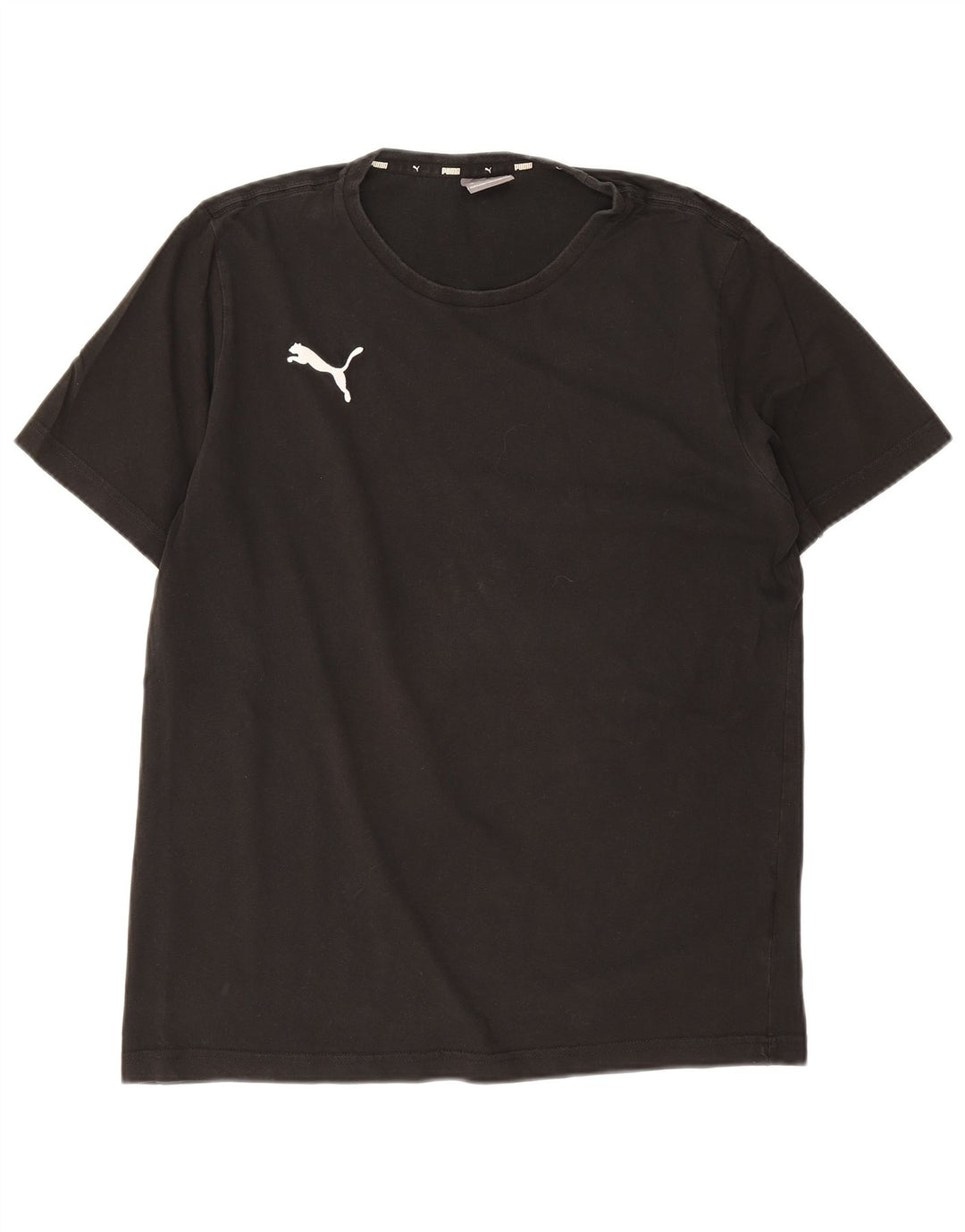 T-shirt da uomo Puma Top in cotone nero medio