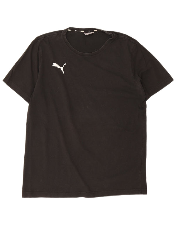 T-shirt da uomo Puma Top in cotone nero medio