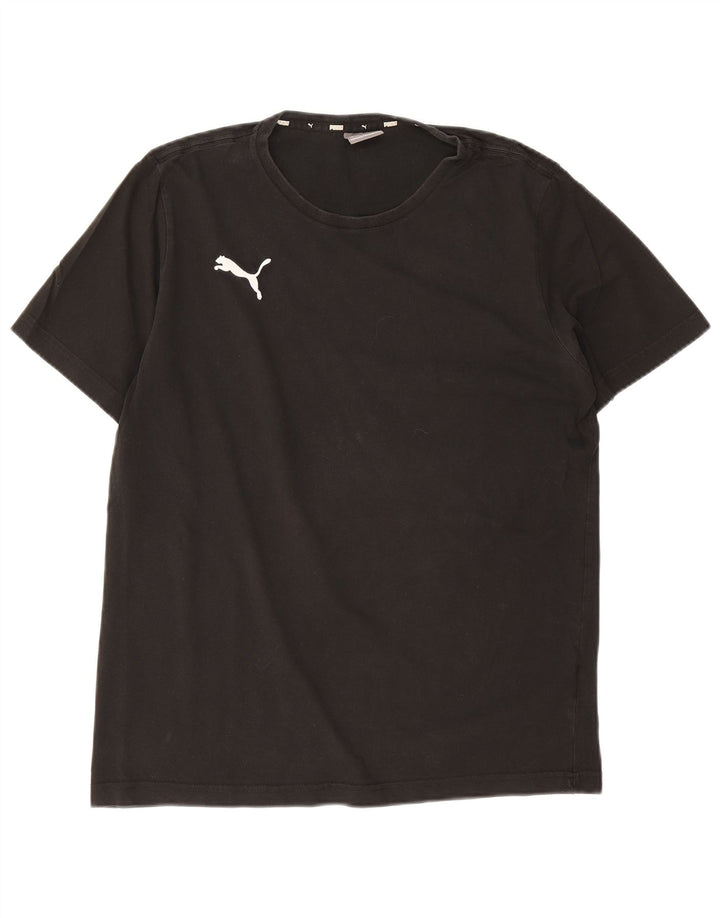 T-shirt da uomo Puma Top in cotone nero medio