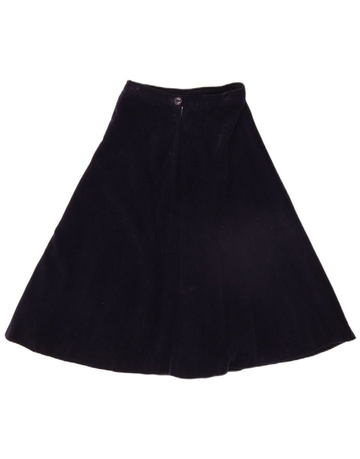 PIERRE D'ALBY Set gonna da donna in 2 pezzi in velluto a coste UK 10 piccolo W24 blu navy