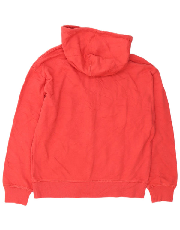 Maglione con cappuccio e zip oversize da donna Levi's UK 10 piccolo cotone rosso
