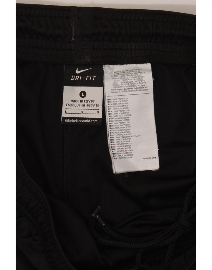 Pantaloncini sportivi Nike Dri Fit da uomo, grandi, in poliestere nero