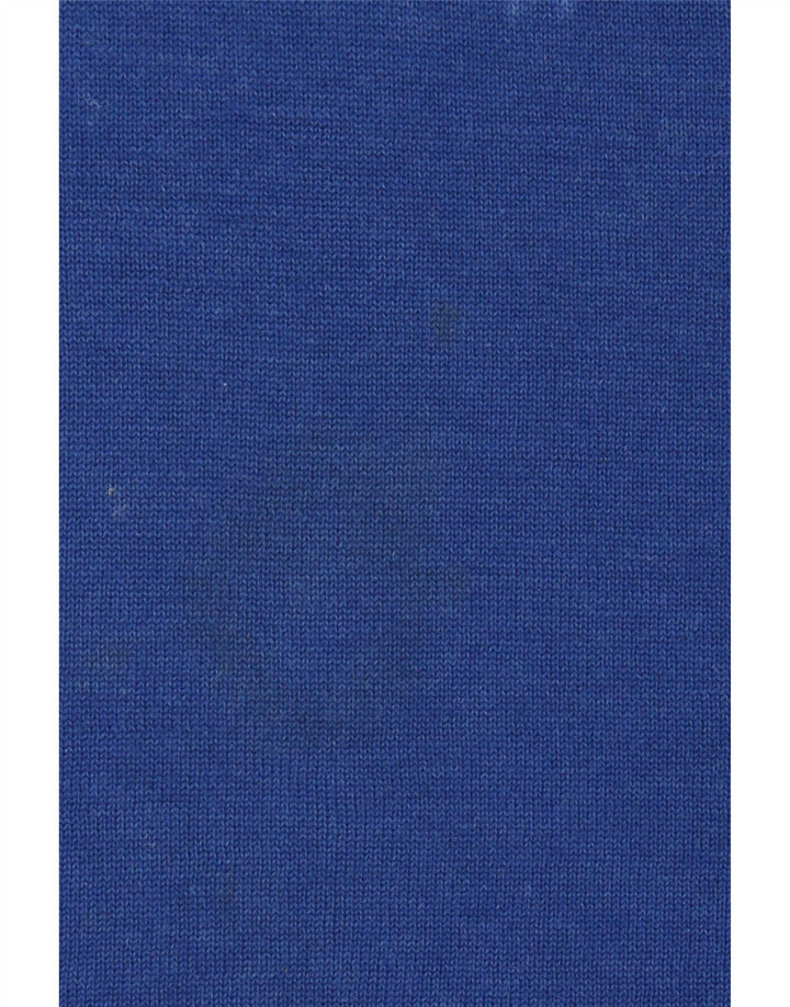 Maglione da uomo con scollo a V Kickers in lana blu medio