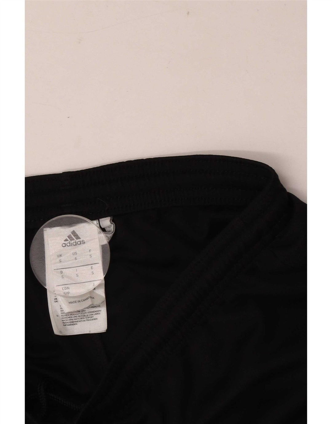 Pantaloncini sportivi regolari da uomo Adidas piccoli in poliestere nero