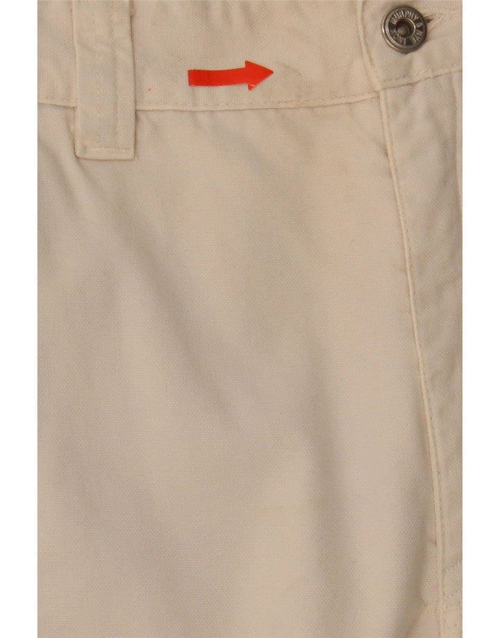 MURPHY & NYE Mens Bootcut Casual Trousers W33 L33 White Cotton Vintage Murphy & Nye and Second-Hand Murphy & Nye from Messina Hembry 