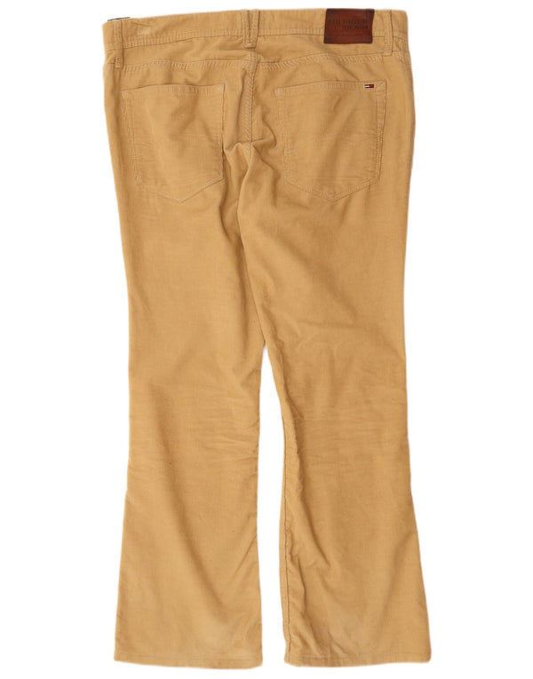 Pantaloni da uomo in velluto a coste bootcut Tommy Hilfiger W38 L30 cotone beige