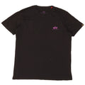 T-shirt grafica da uomo Alpha Industries Top grande in cotone nero