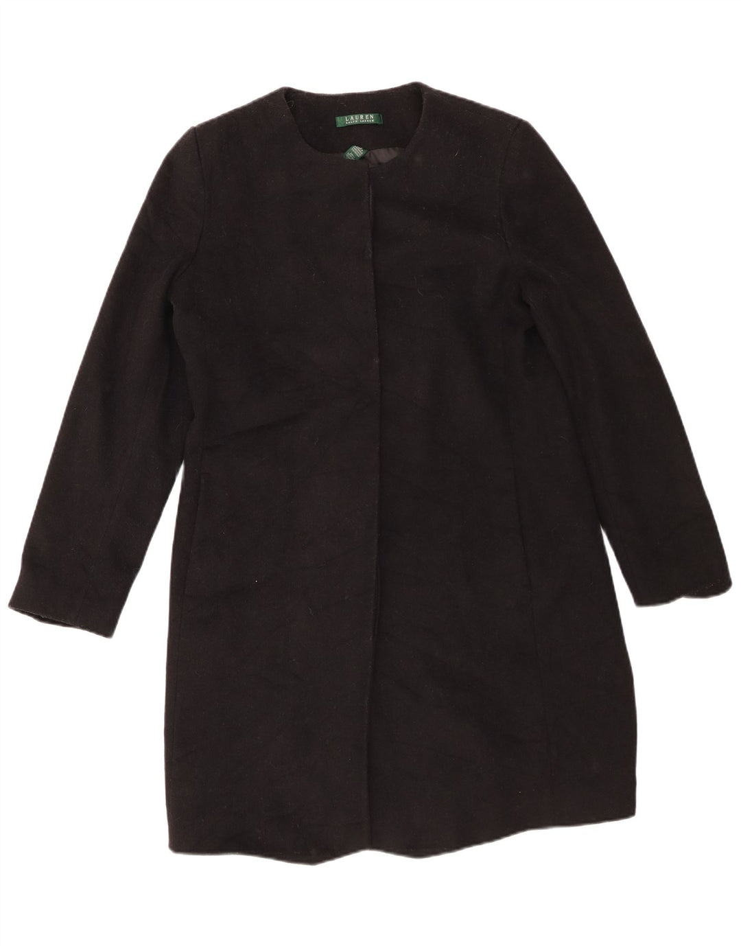 Cappotto da donna Ralph Lauren US 10 grande lana nera